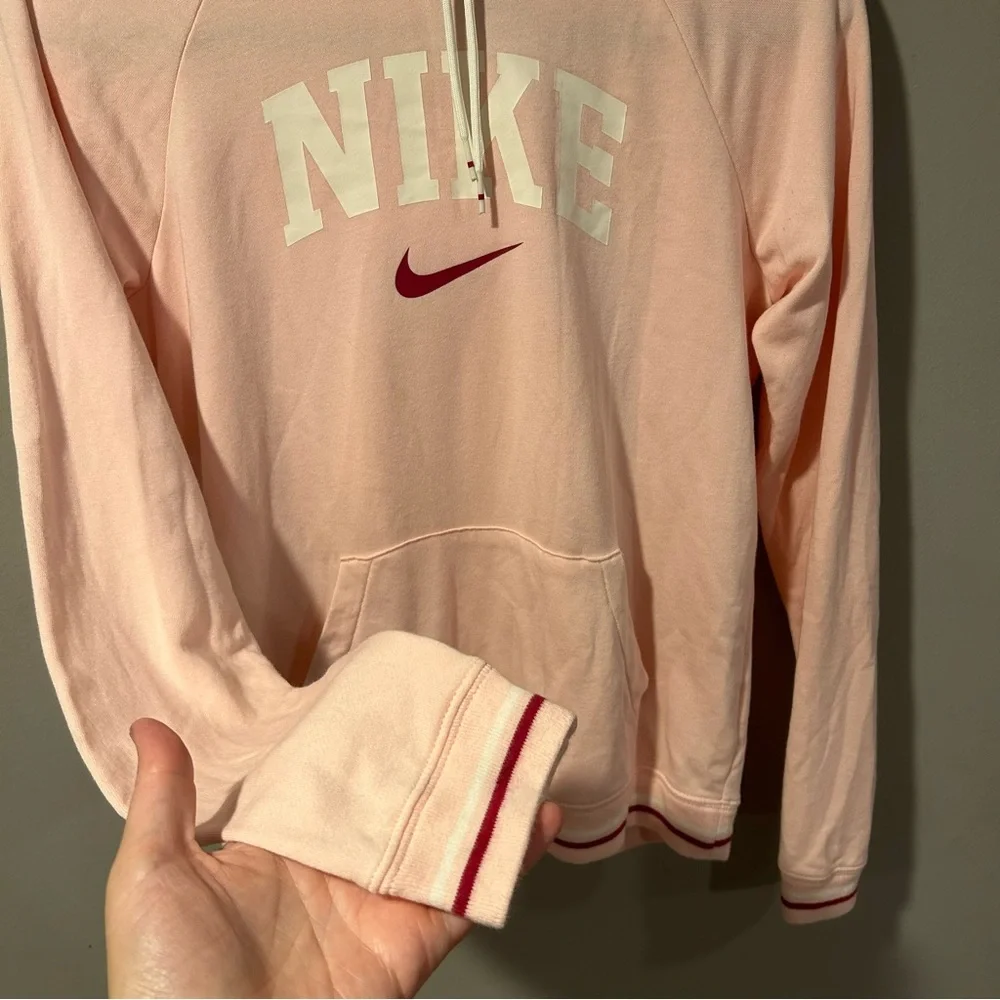 Nike Pink Center Swoosh Women’s Hoodie Sweatshirt EUC XS